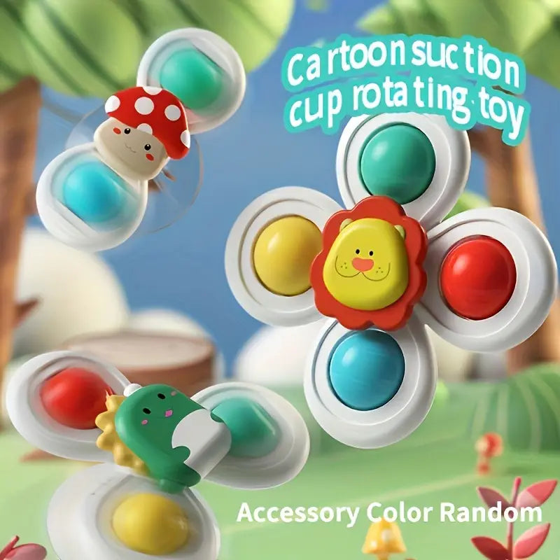 Cool and Fun Suction Cup Spinning Top Toy