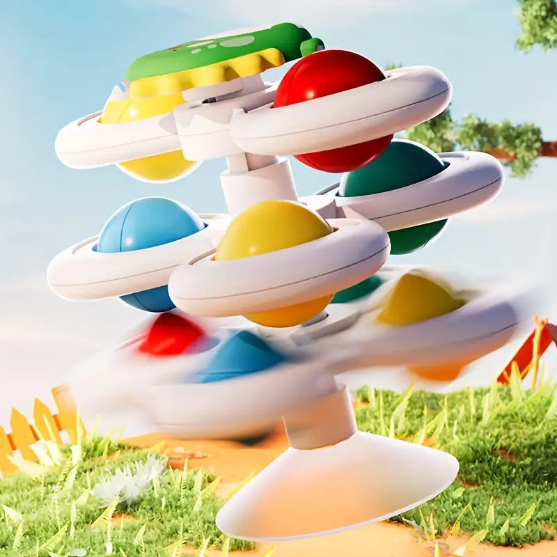 Cool and Fun Suction Cup Spinning Top Toy